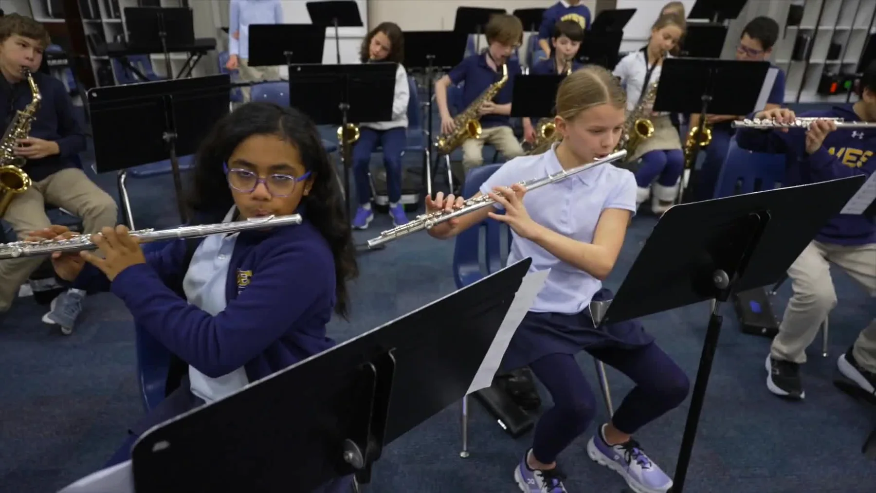 Washington Episcopal School in Bethesda: Washington Episcopal School students performing in an ensemble.