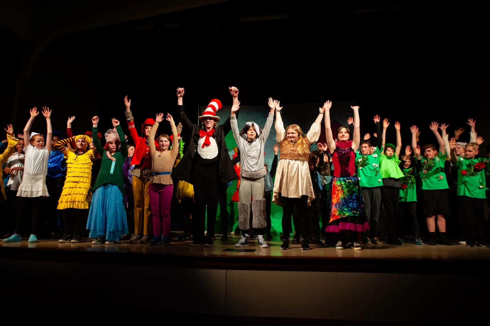 The Piedmont School students performing together on stage