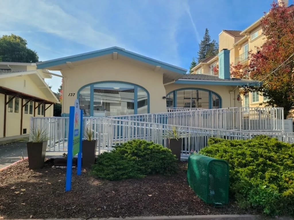 Kids Konnect San Mateo preschool building and play yard