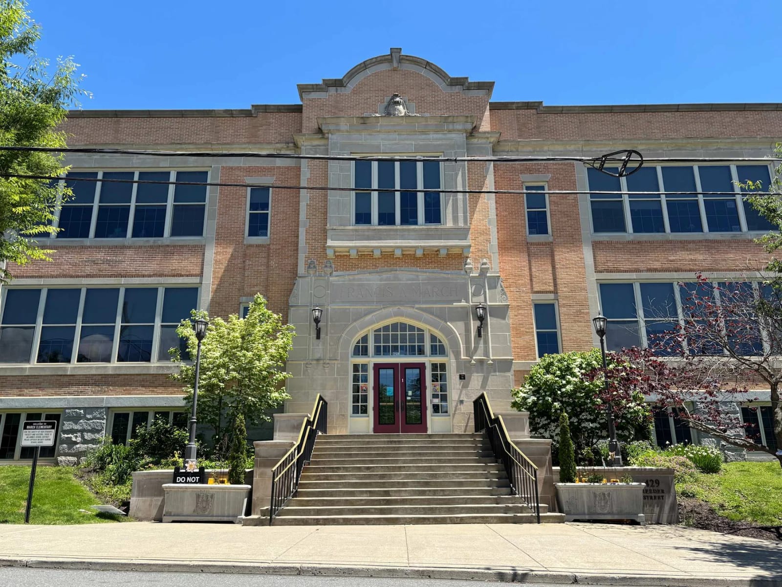 March Elementary School in Easton: March Elementary School building exterior.