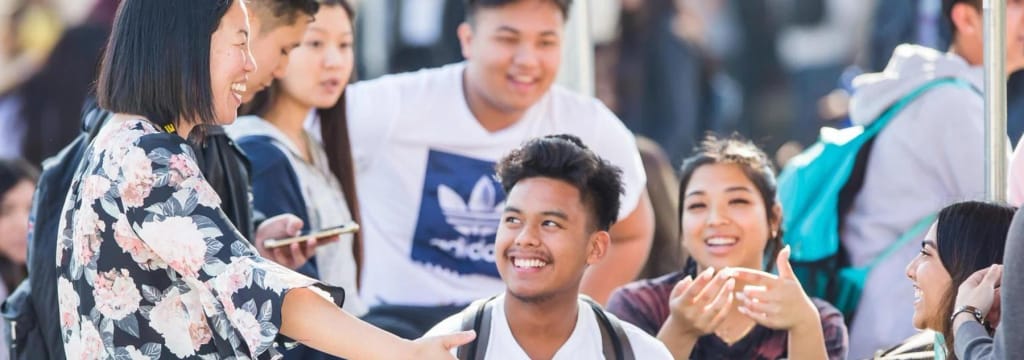 Juarez Academy of Engineering & Technology in Cerritos, CA: students participating in a school community activity.