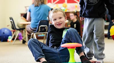 An Achieve School for Autism Maryvale student participates in a classroom activity