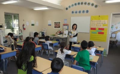 Faith Hope and Love Chinese School teacher leading a classroom lesson