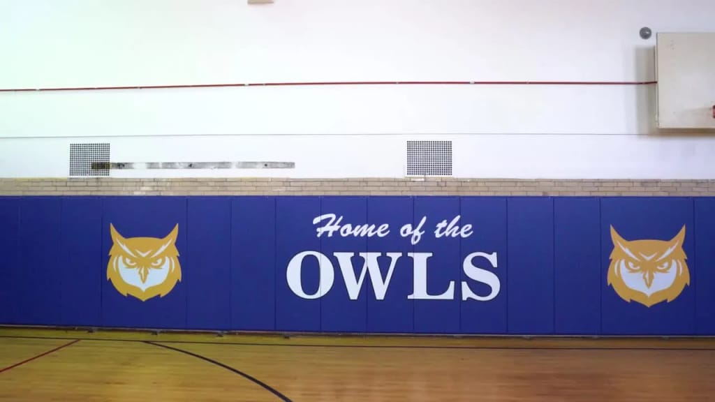 The school gymnasium at Fort Dearborn Elementary School