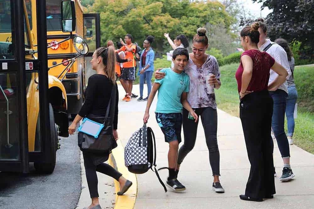 Students and staff outside Ivymount School