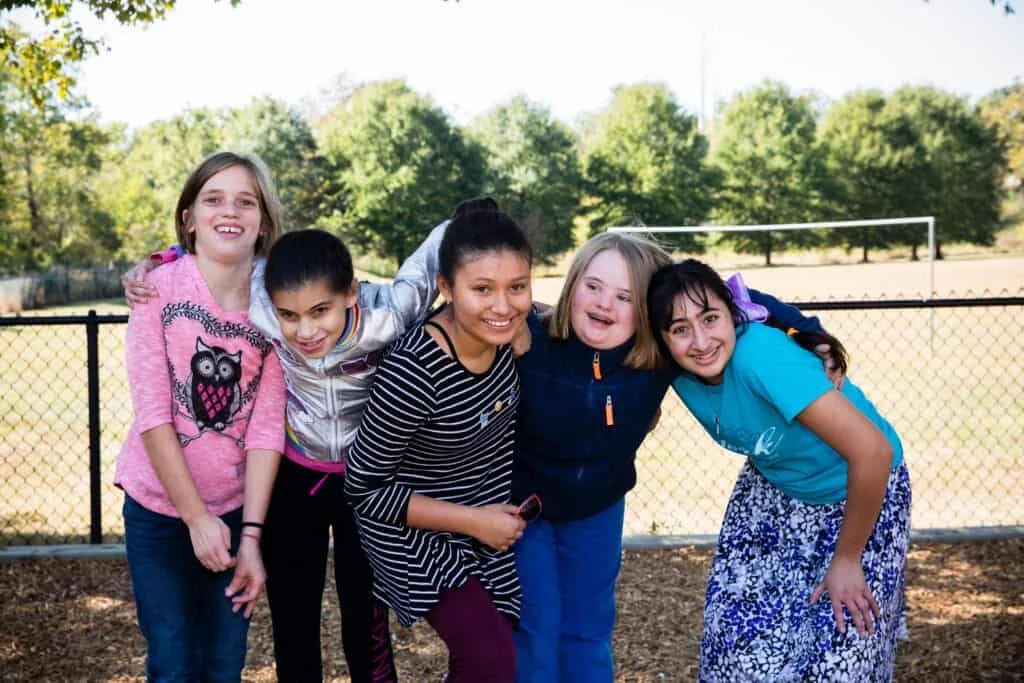 Ivymount students outdoors together