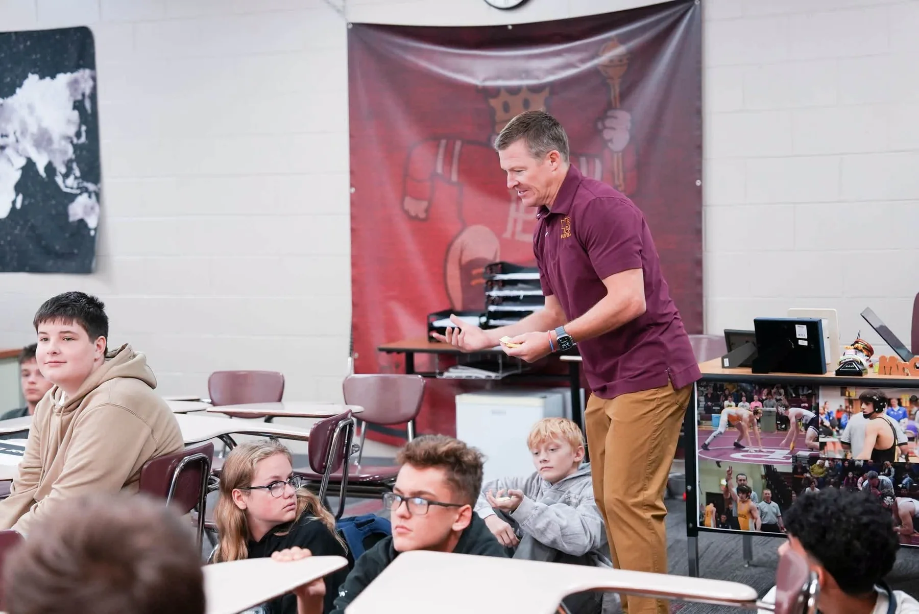 Students learning in a Papillion La Vista High School classroom.