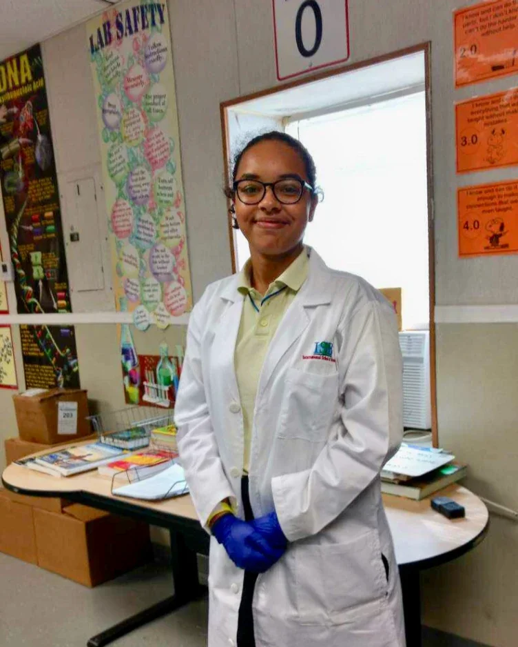 International School of Broward in Hollywood: International School of Broward student in a science classroom.