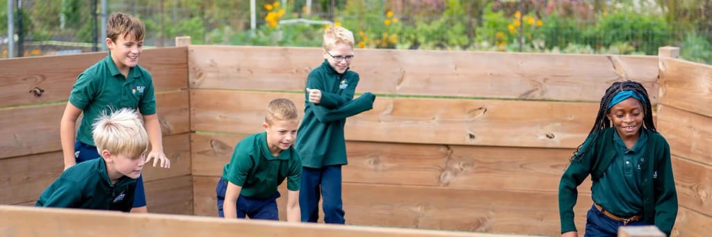 St. Luke the Evangelist Catholic School in Ankeny: St. Luke the Evangelist Catholic School students participating in an outdoor activity.