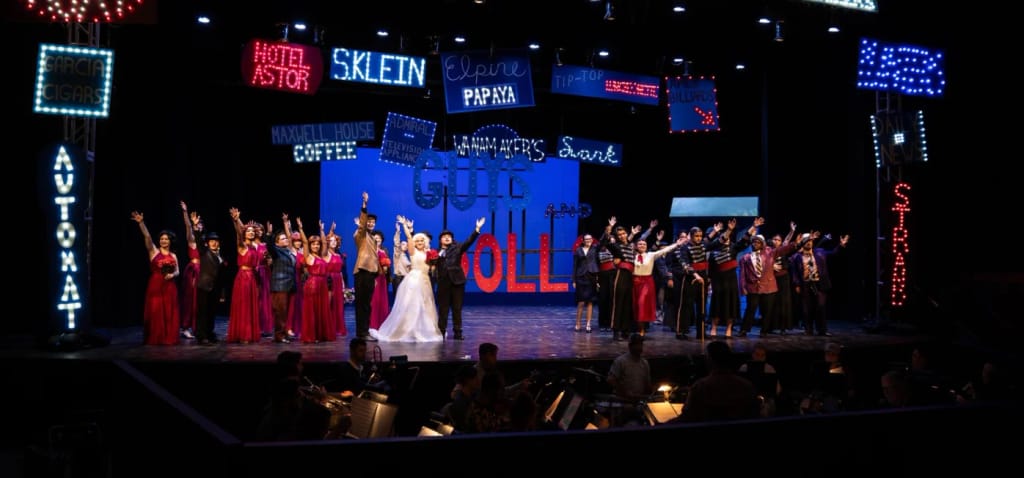 Taunton High School students perform in a school theater production.