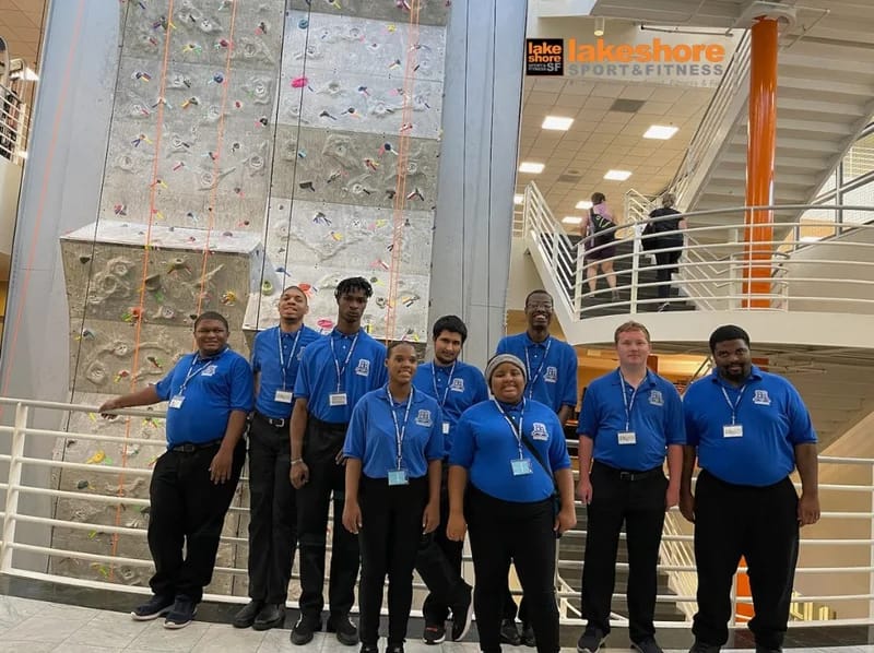 Students together during a community outing at Southside Occupational Academy High School