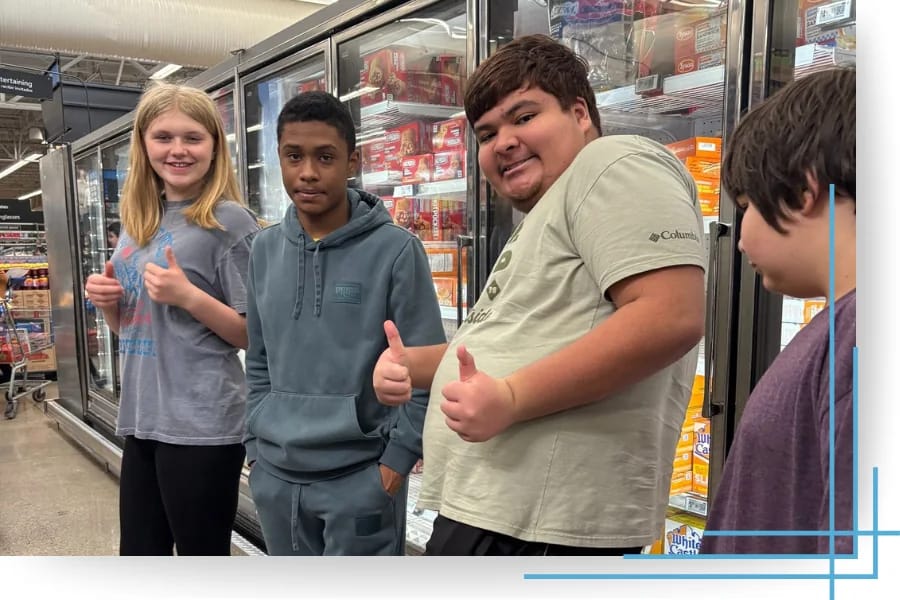 Victory Autism Academy Phoenix students practice community shopping skills