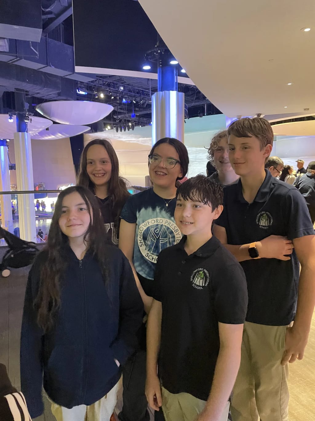 Students and teachers together on a school outing at Shallowford Presbyterian School