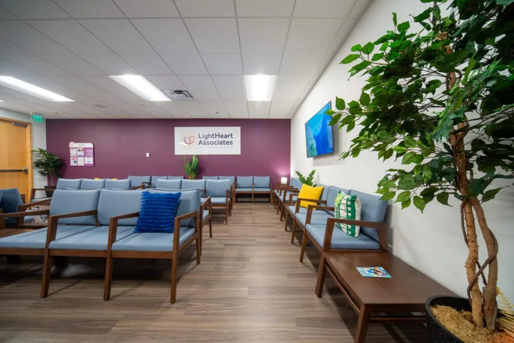 Waiting area inside the LightHeart Psychological Associates Federal Way office.