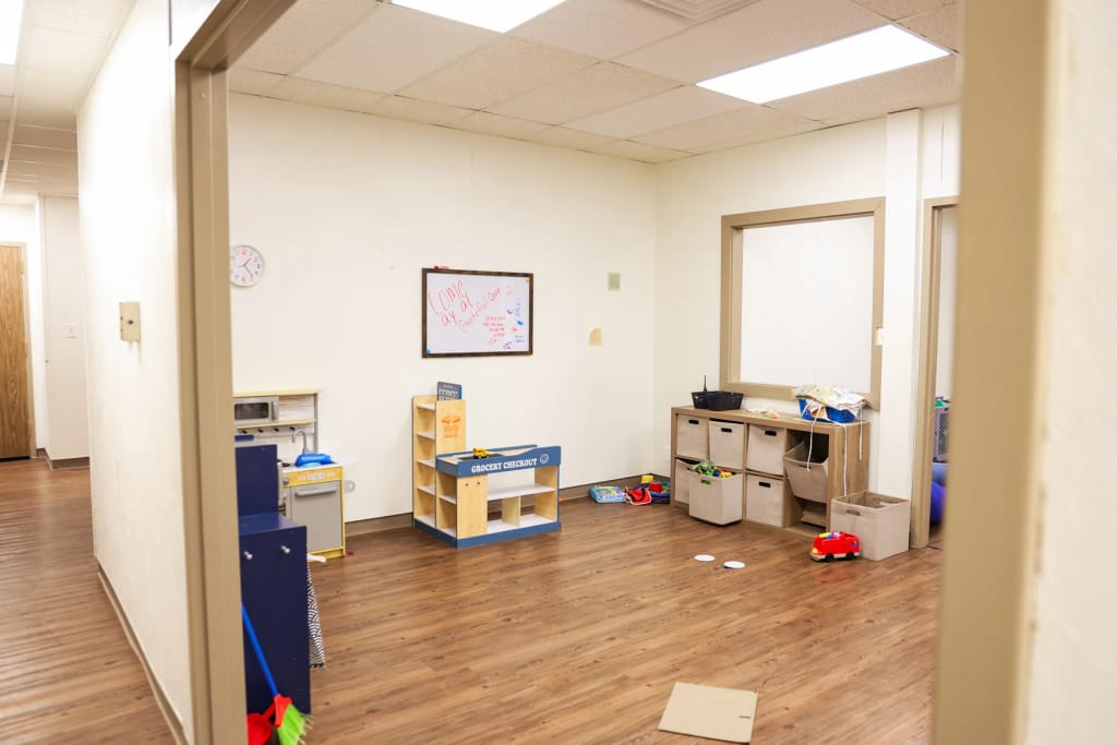 Open indoor activity space at Grateful Care ABA.