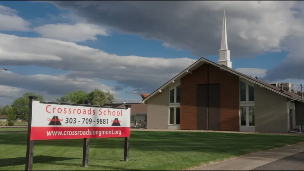 Crossroads School campus and entrance