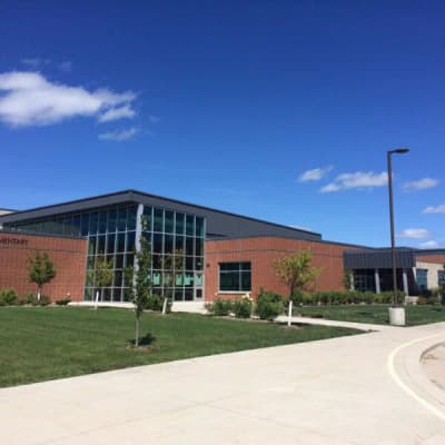 Rock Creek Elementary School in Ankeny: Rock Creek Elementary School campus and grounds.