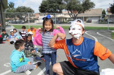 Cecil B. Stowers Elementary School in Cerritos, CA: students and staff taking part in a school activity.