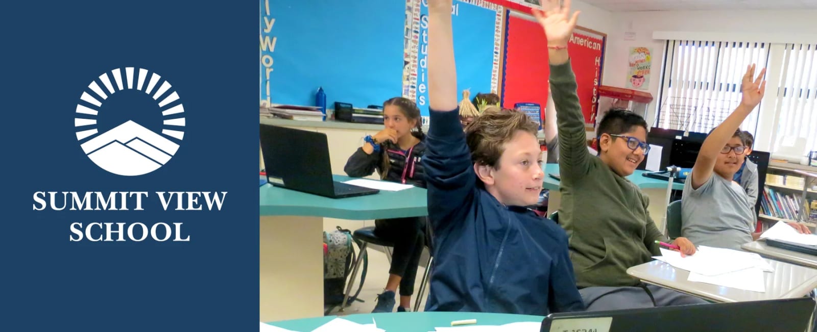 Summit View School students participate in a West Los Angeles classroom lesson