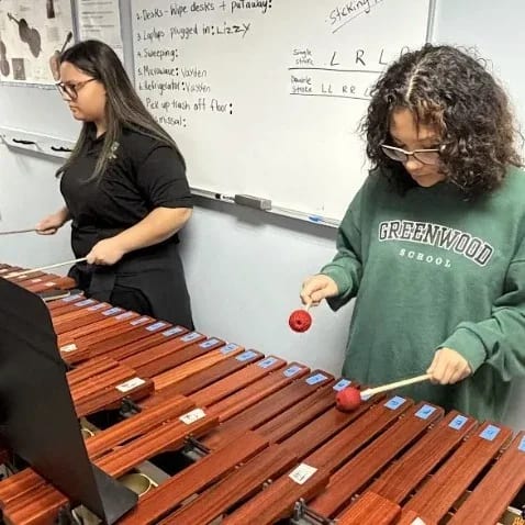 A Greenwood School student participates in a classroom activity in Jacksonville, Florida.
