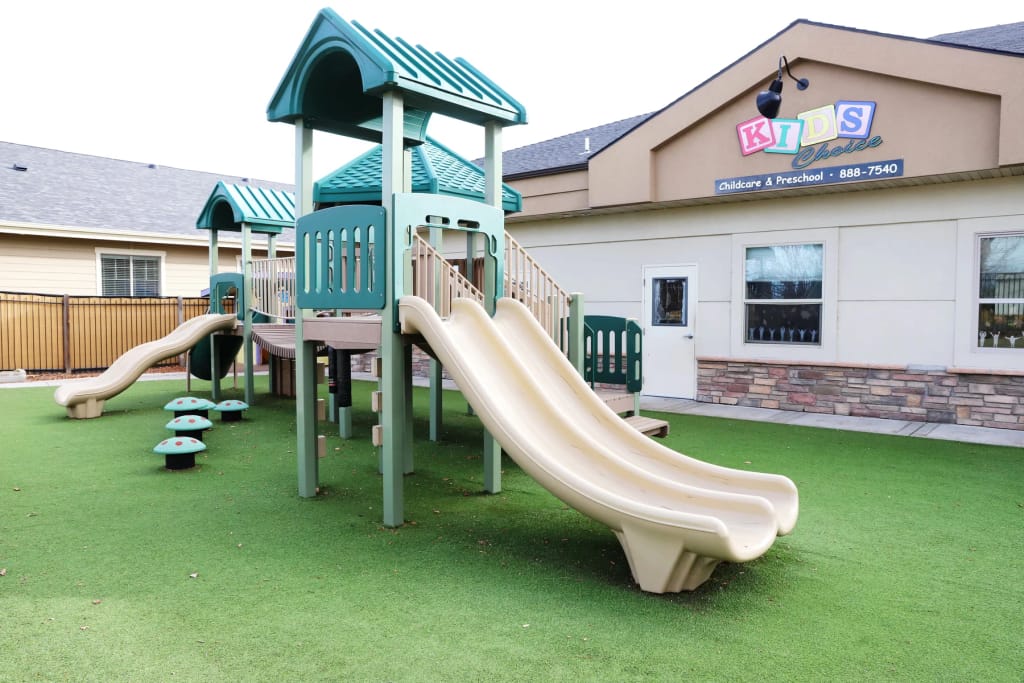 Kids Choice Early Childhood Education Center playground and entrance.