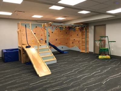 Climbing and movement equipment inside Woven Care Tri-Lakes