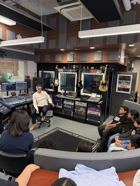 Ralph R. McKee students learning in a media production studio