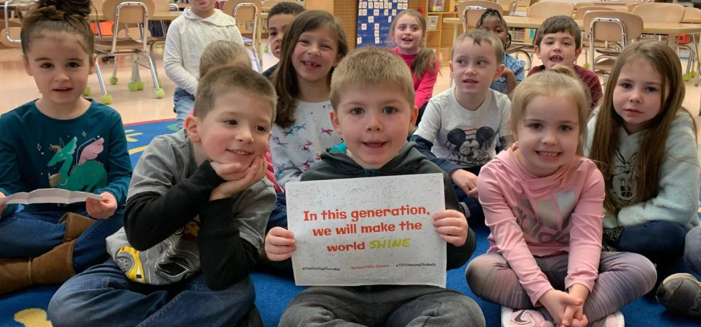 Chamberlain School students participate in a classroom activity.