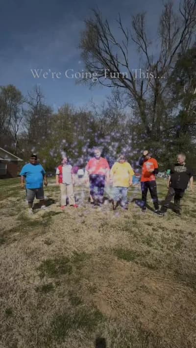 Participants gathered outdoors during an Autism Breakthrough community activity in Knoxville