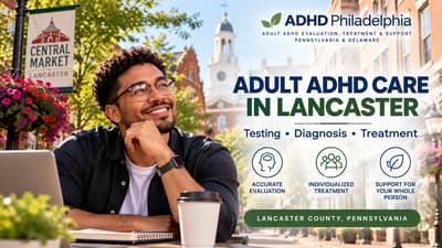Adult ADHD care in Lancaster graphic