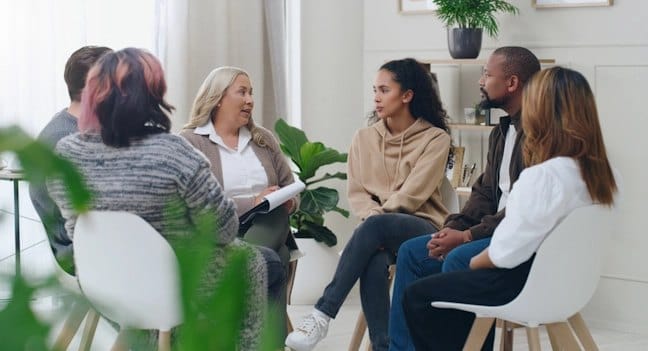 Group therapy session