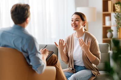 Psychologist meeting with a patient