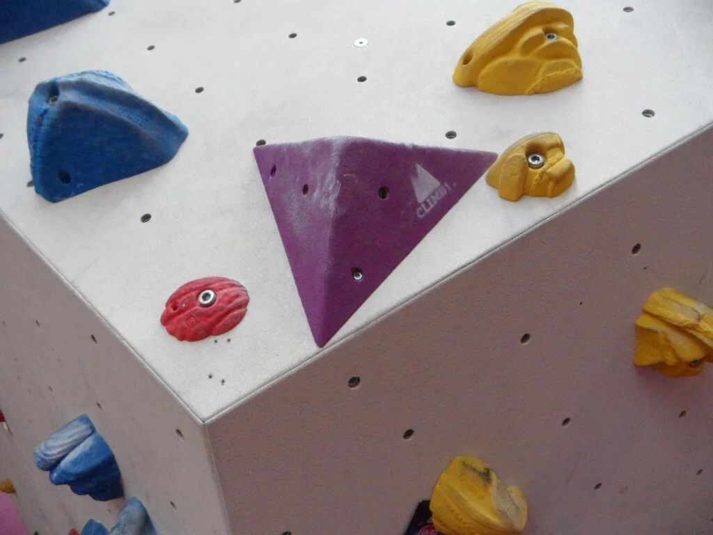 Colorful indoor climbing and sensory play area