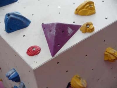 Colorful indoor climbing and sensory play area