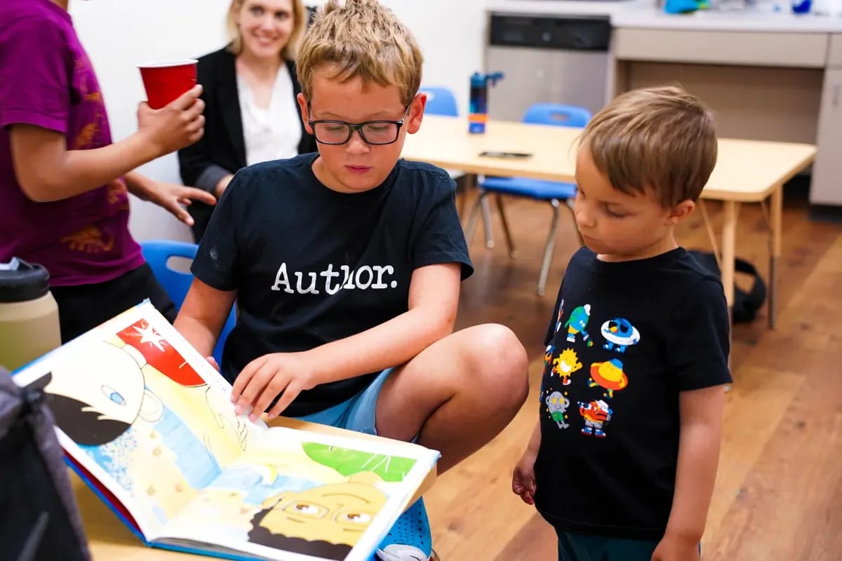Provider-published image of a child and therapy staff