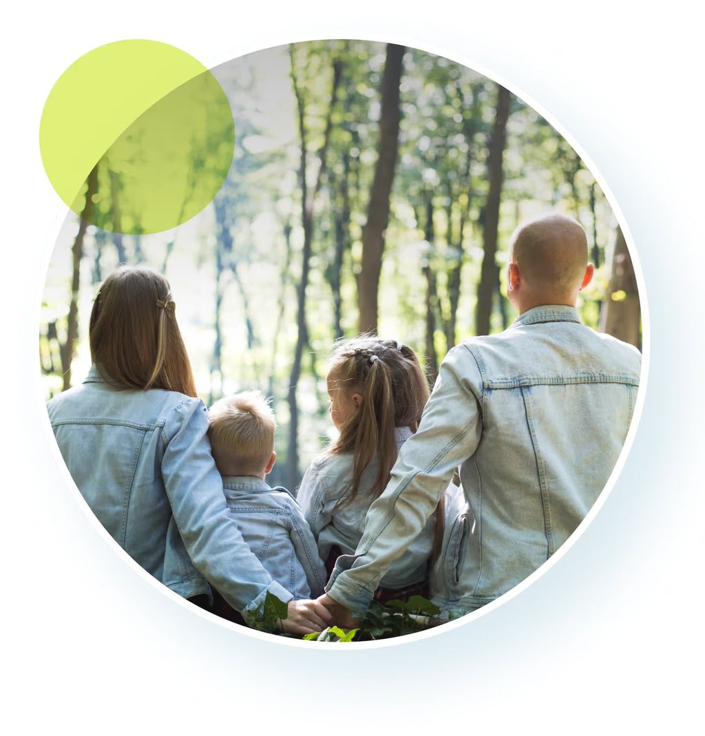 Family walking together outdoors