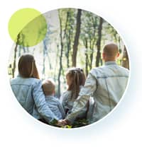 Family walking together outdoors