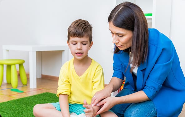 In-home ABA therapy session in Utah
