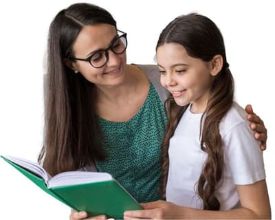 Reading together during an ABA session