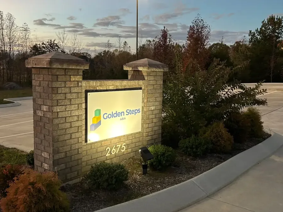 Golden Steps ABA sign at 2675 Townsend Court in Clarksville